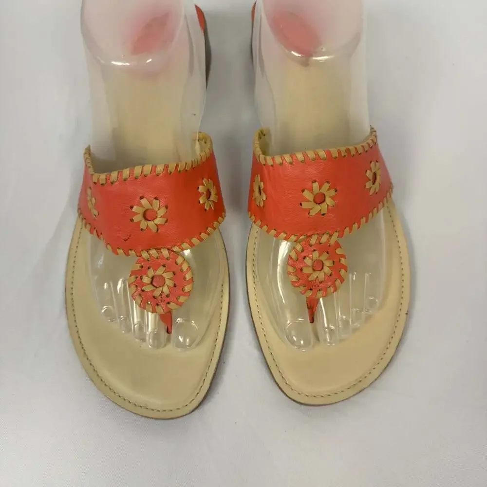 Apostrophe Jaclyn Coral Leather Block Heel - Picture 2 of 7